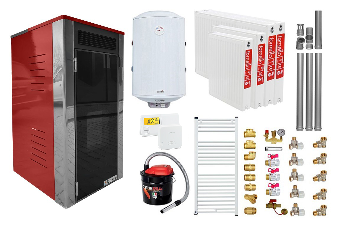 Pachet Complet Termosemineu Peleti Fornello 25kW
