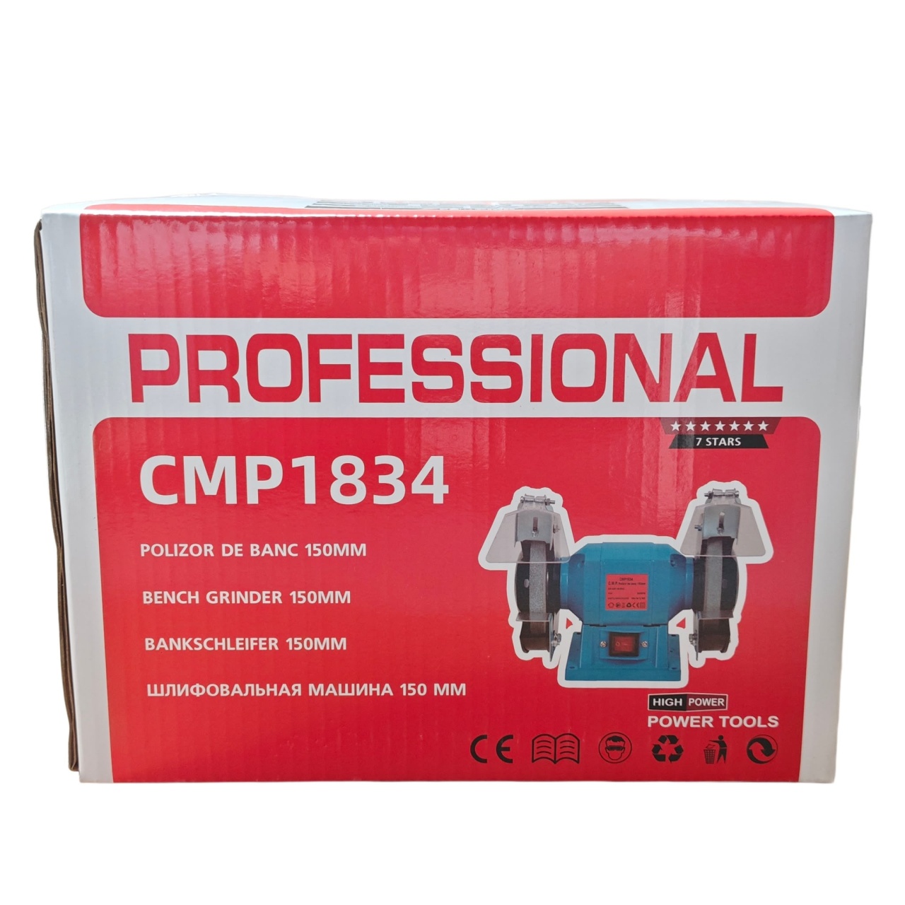 Polizor de banc CAMPION 350W cu pietre incluse, CMP1834 - imagine 3