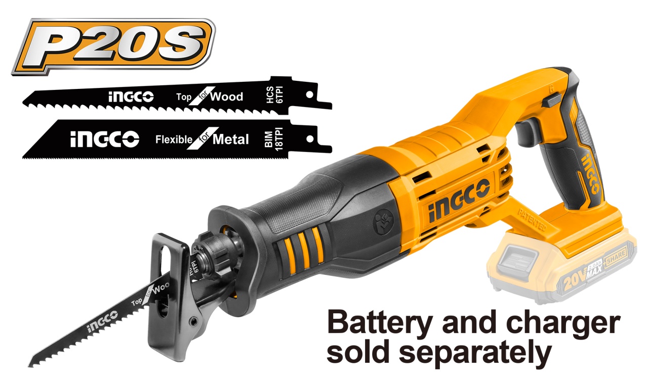 Fierastrau Sabie Ingco 20V, 2800rpm