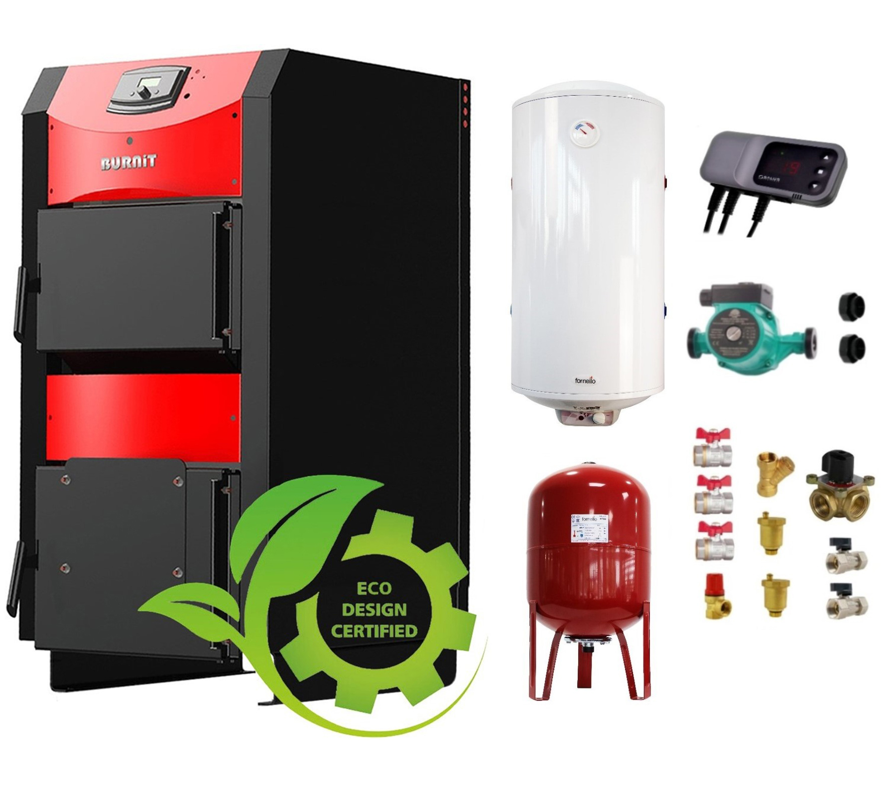 Pachet Centrala Lemne Burnit 40 kW Complet