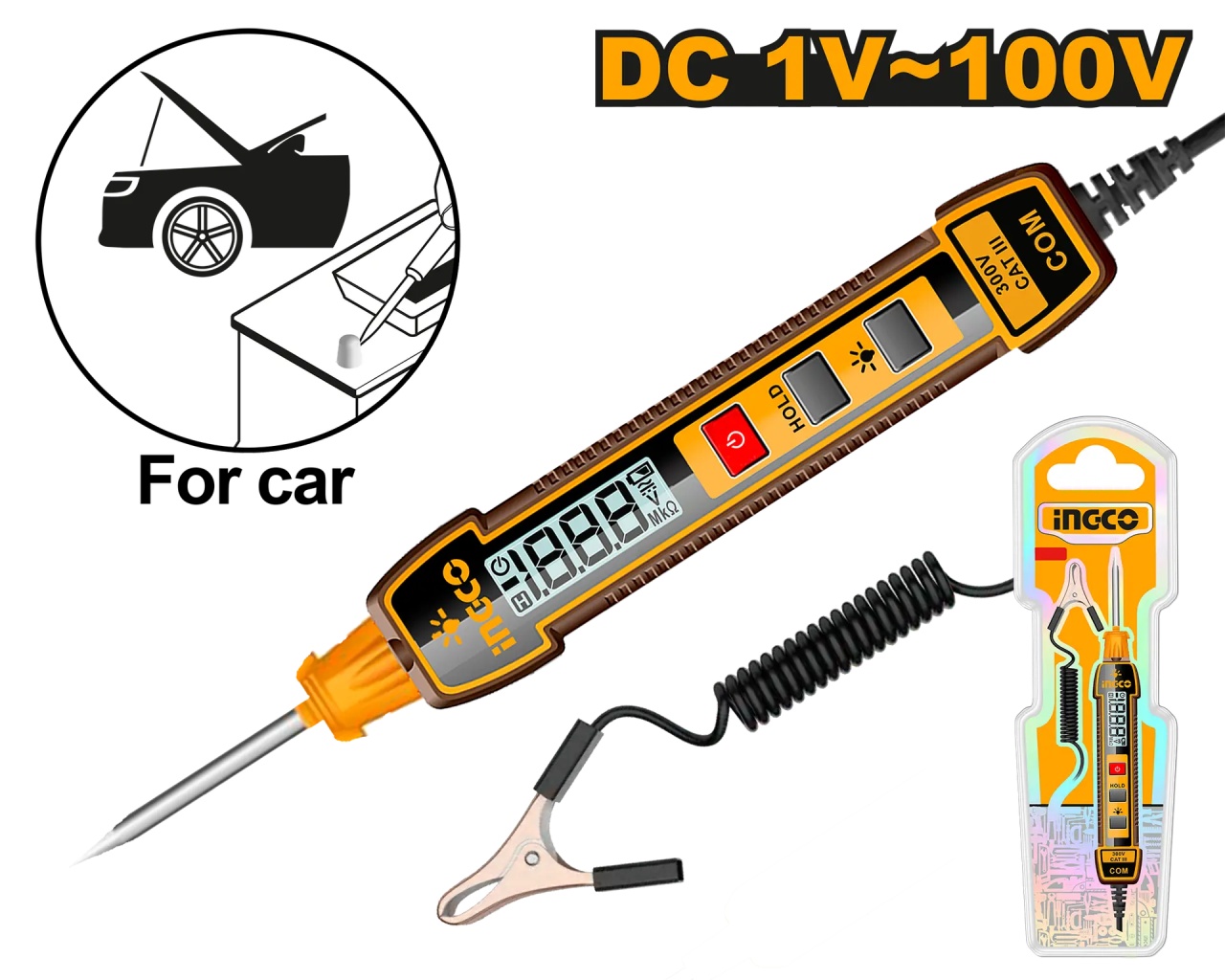 Șurubelniță Control Digitală Ingco HSDT41001, 1-100V DC - imagine 2