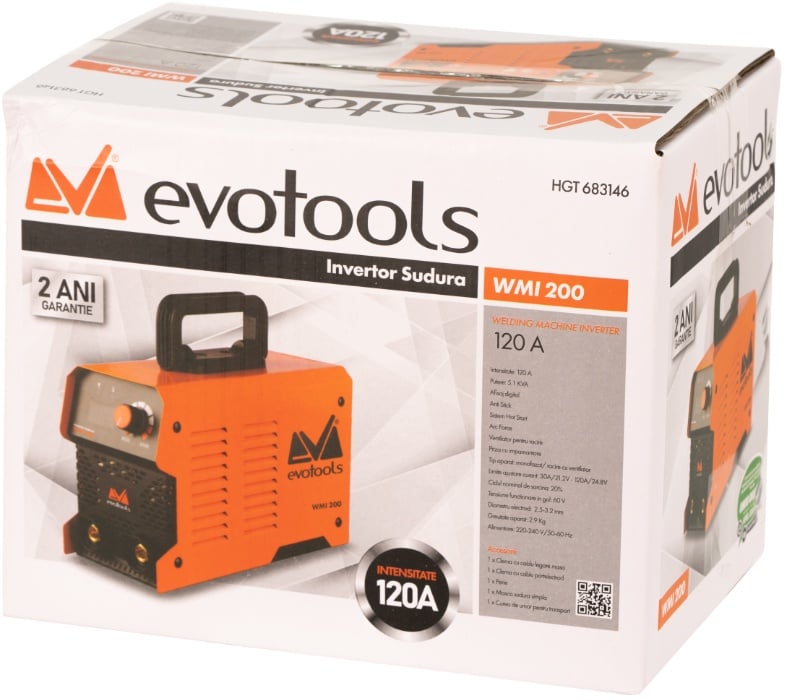 Aparat Sudura Invertor WMI 200 Digital Evotools - imagine 8