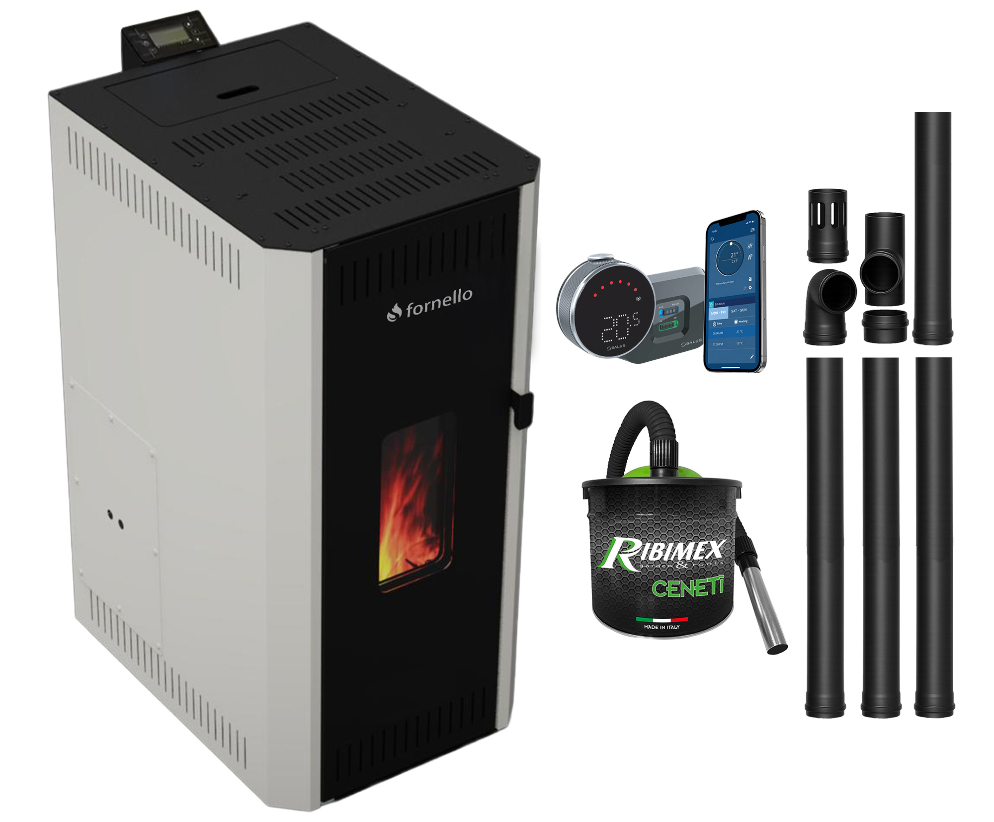 Fornello CALORE COMPACT 25kW - Pachet Complet Încălzire - imagine 2