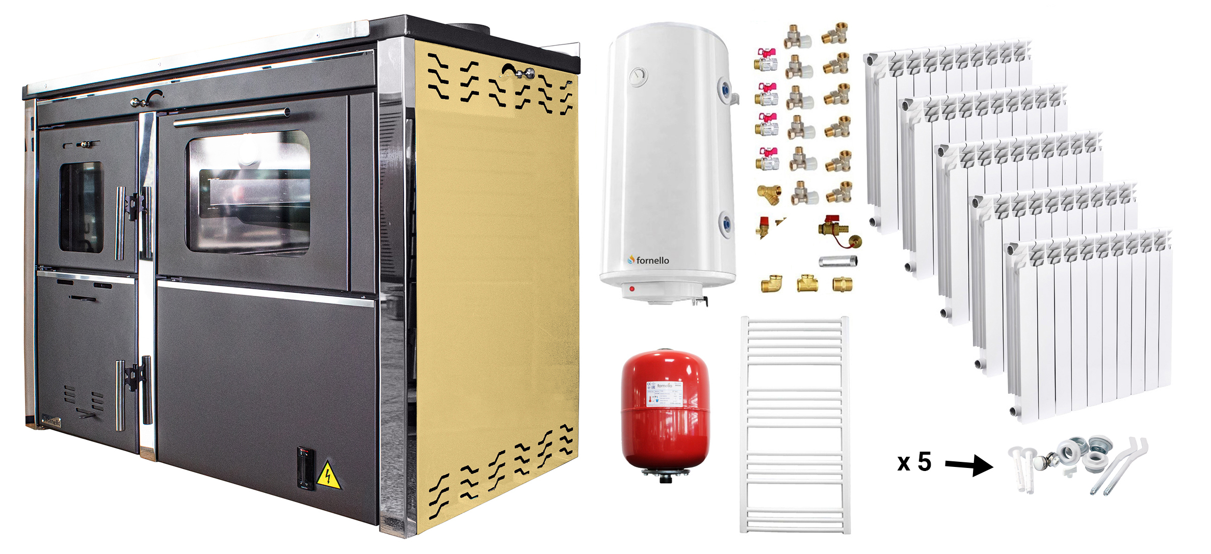 Pachet Incalzire Termosemineu Fornello 34kw Complet