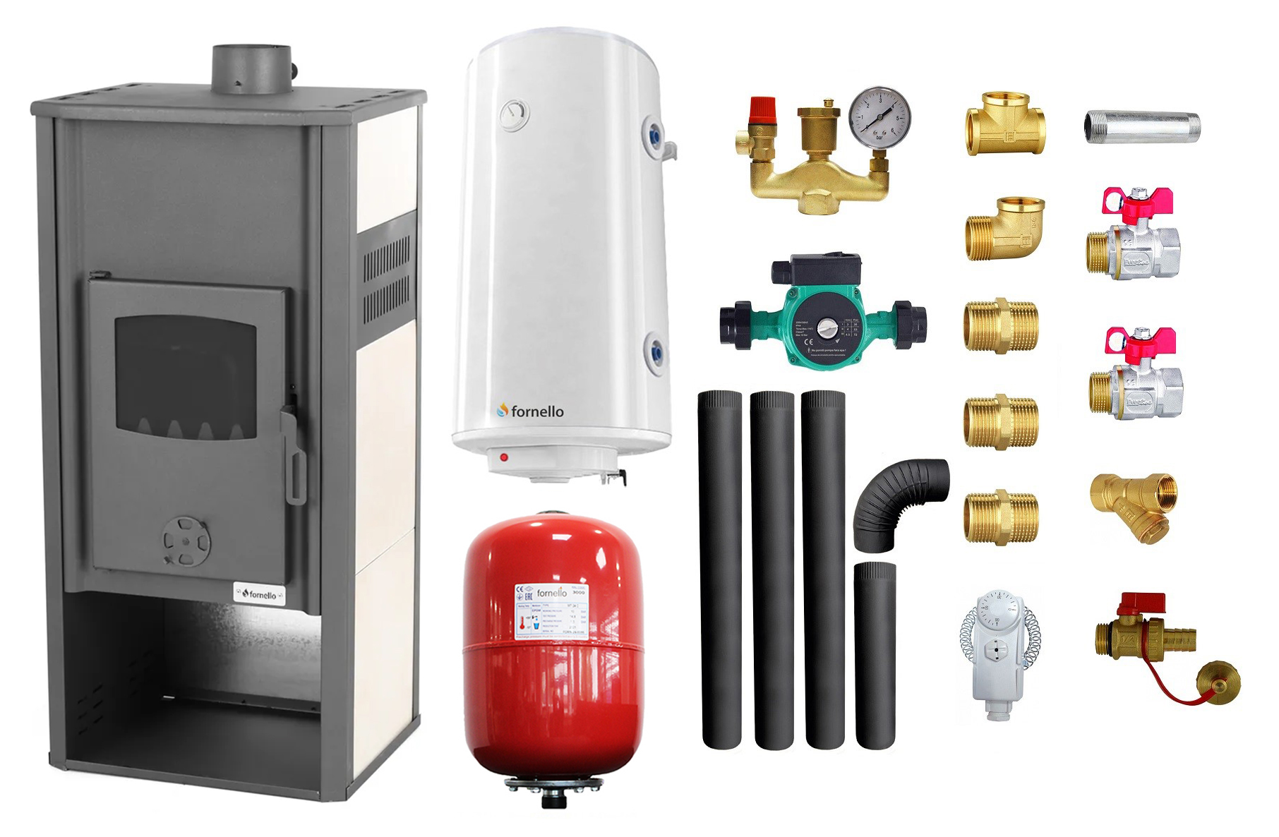 Termosemineu Fornello Roma E 22 kW Pachet Complet