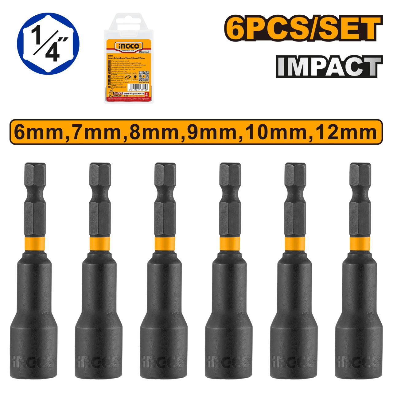 Cheie Bit Magnetica 6-12mm Tubulara Set 6 buc