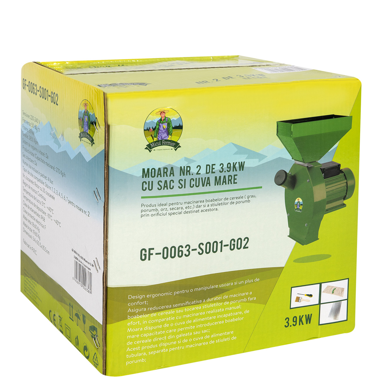 Moara Cereale Electrică Micul Fermier 300 Kg/h - imagine 6