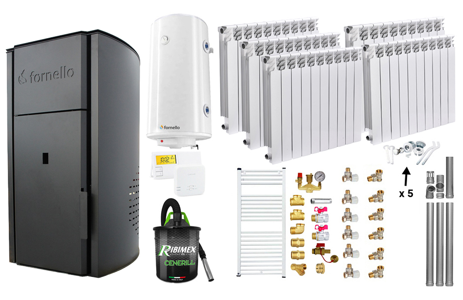 Pachet complet centrala peleti Fornello 25kW - imagine 2