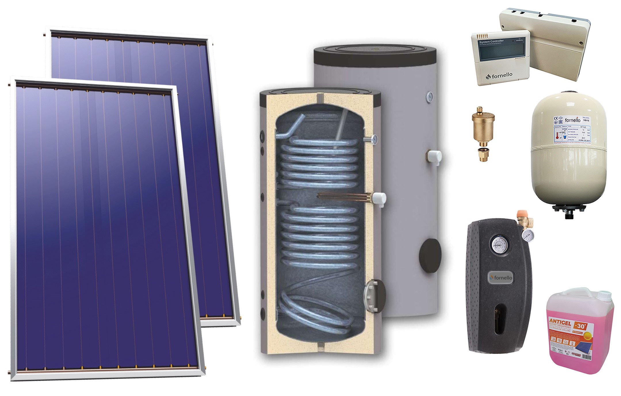 Pachet Solar Presurizat Sunsystem 2 Panouri 4.3m²