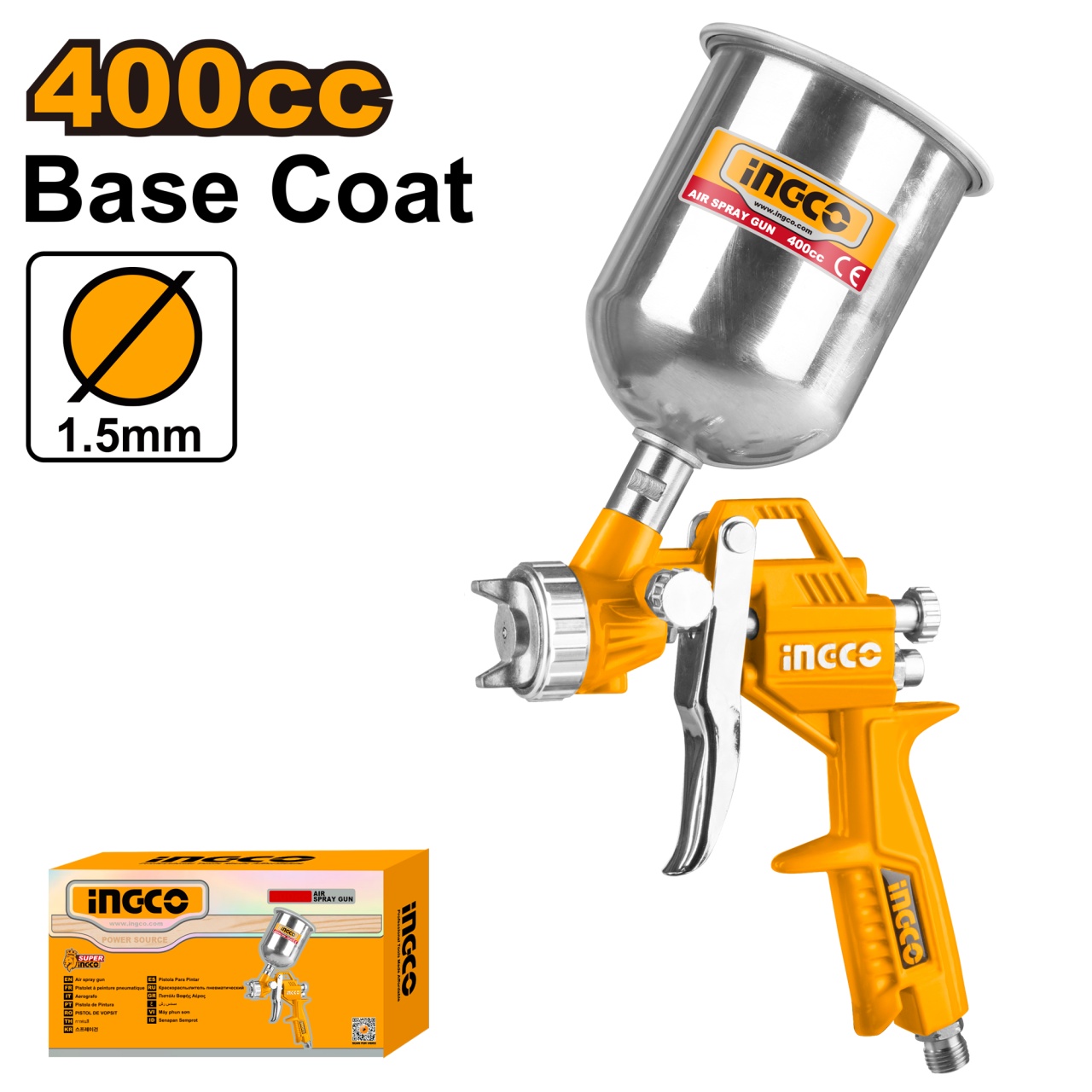 Pistol Vopsit Pneumatic Ingco ASG4041 400ml