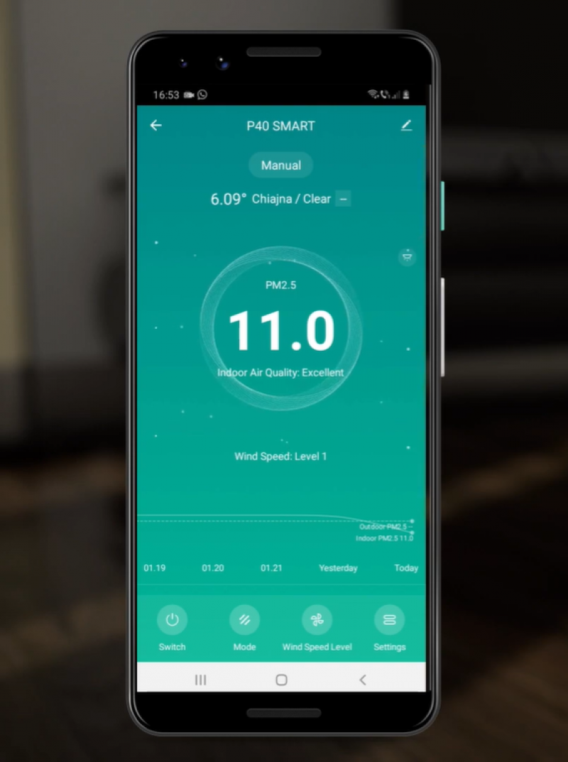 Purificator aer AlecoAir P40 SMART, HEPA + UV-C, Wi-Fi - imagine 5