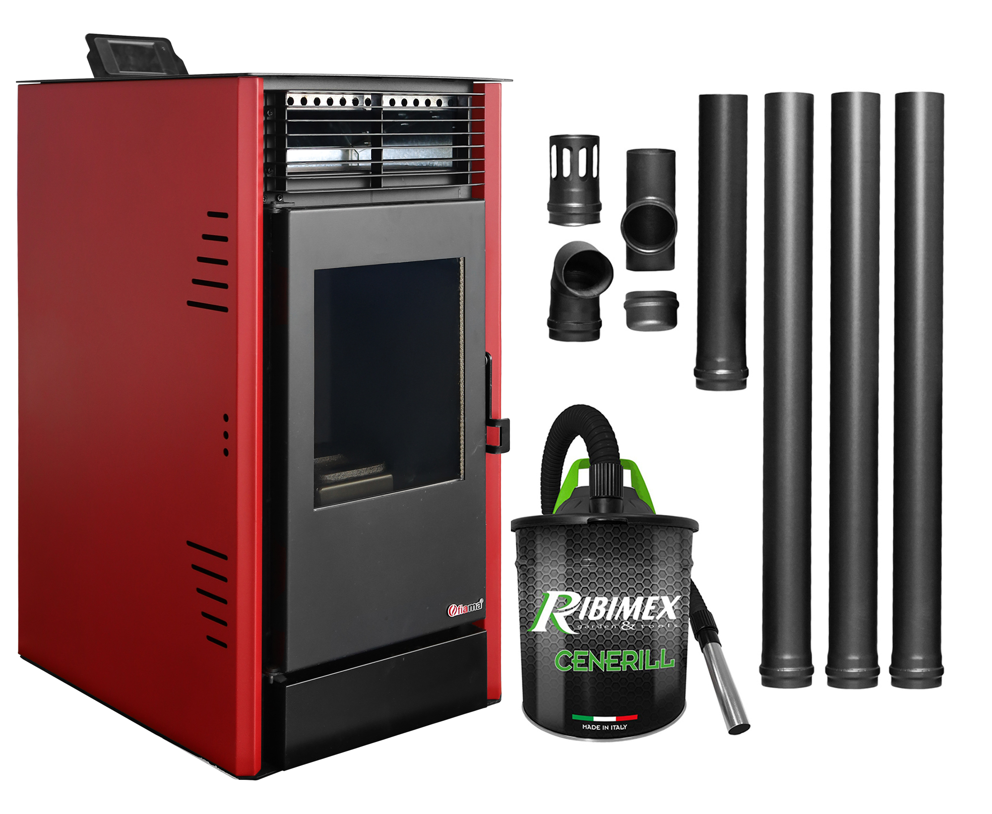 Semineu pe peleti Fiama Fuoco 8kW WiFi Control - imagine 2