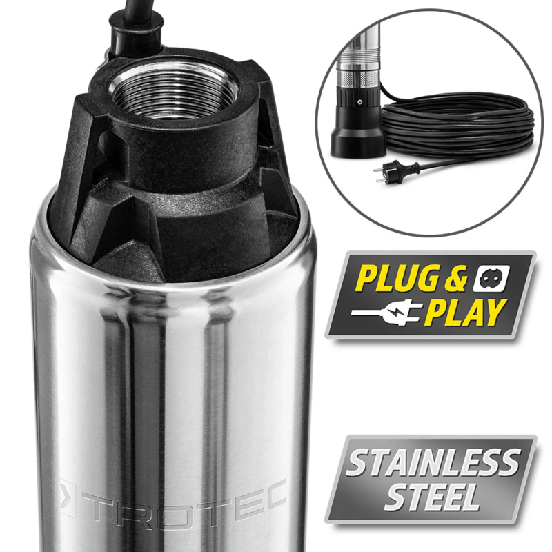 Pompă submersibilă Trotec TDP 750 E, 1000 W, 5100 l/h - imagine 4