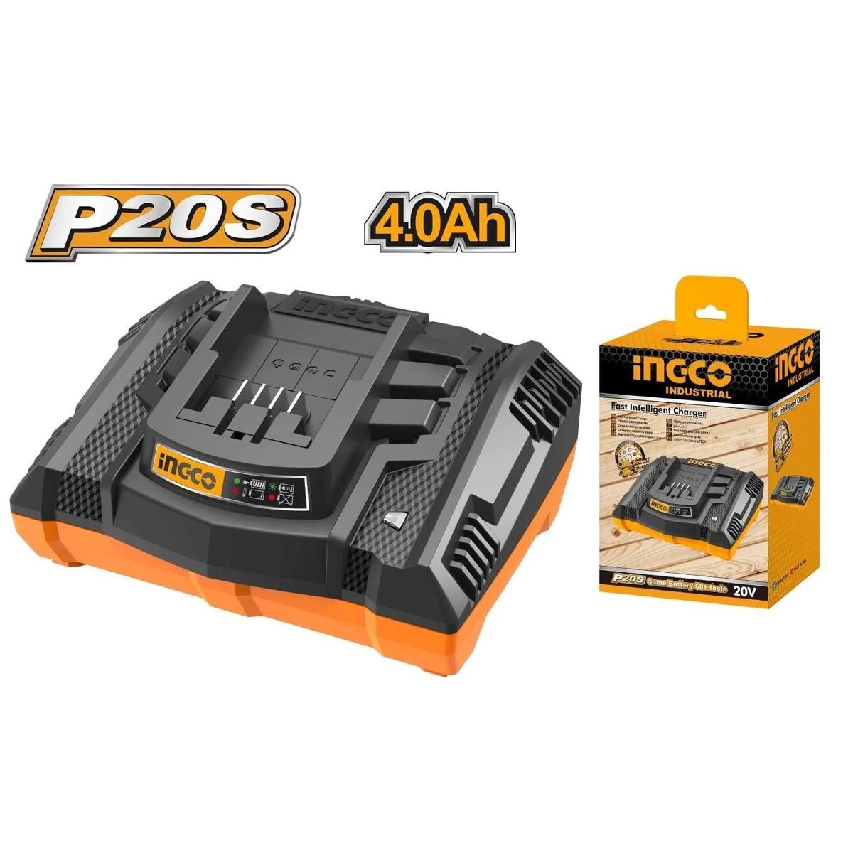 Încărcător Acumulator Rapid 20V 4A Ingco FCLI2003 P20S - imagine 2