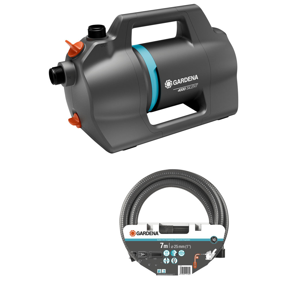 Pompă Gardena 4100 Silent, 4100 l/h, Set Complet