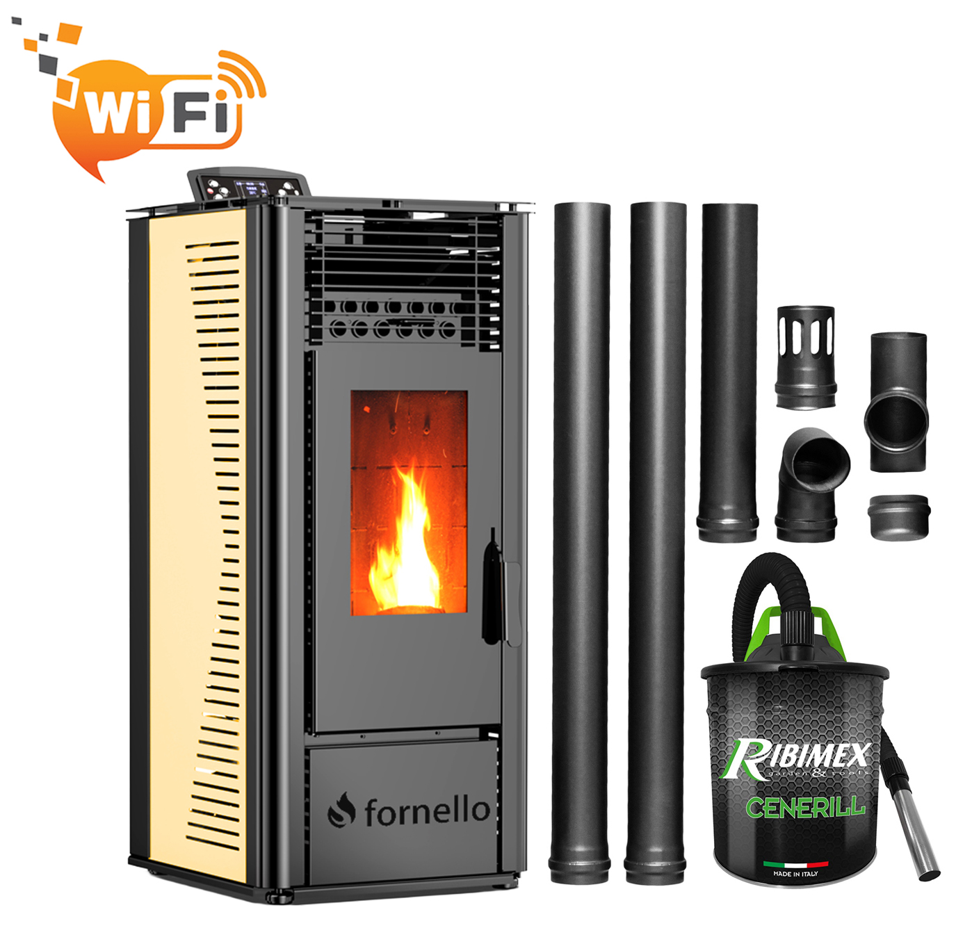 Fornello Sophia WiFi 11kW + Aspirator Cenușă Pachet