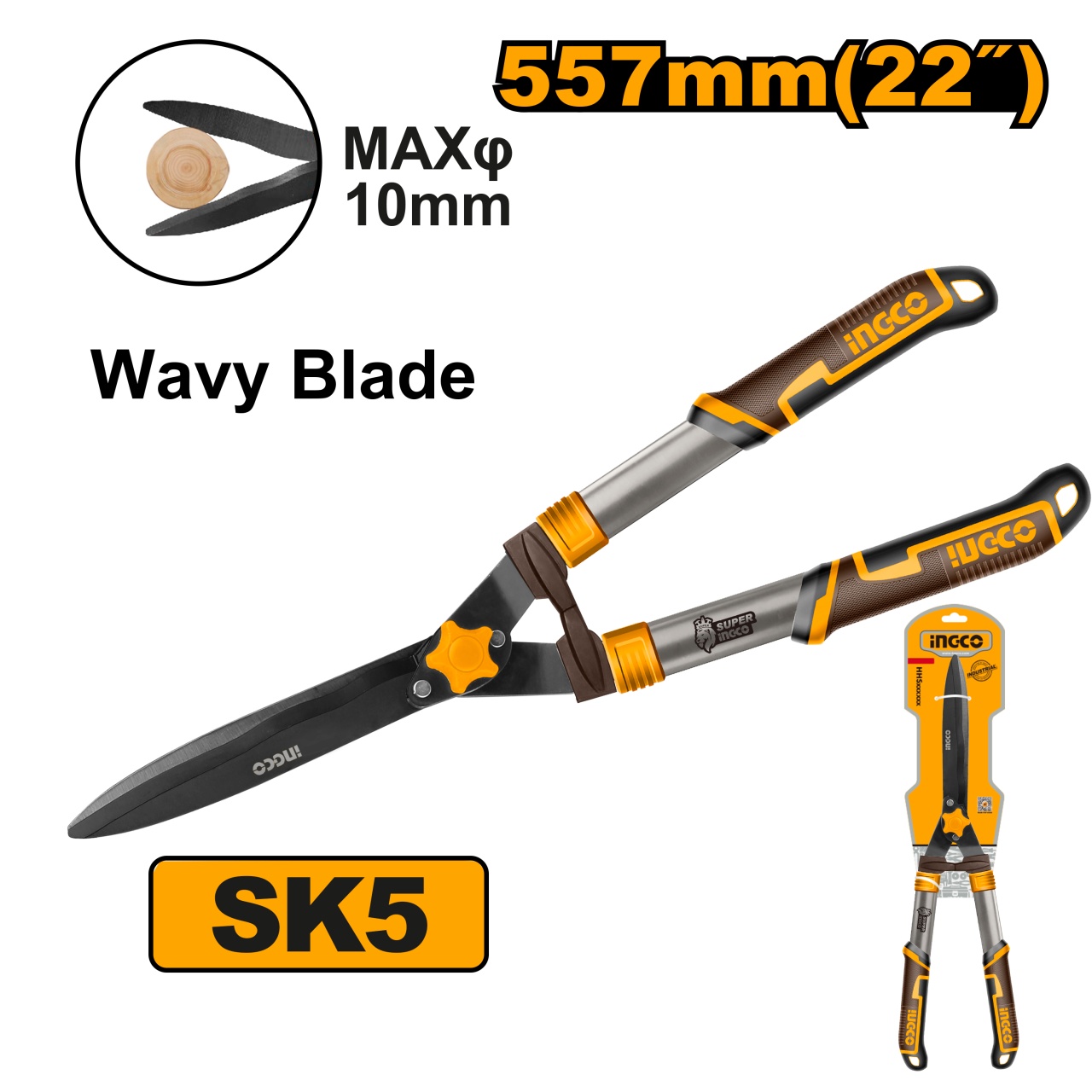 Foarfeca Gard Viu INGCO 580mm - Tăiere Precisă