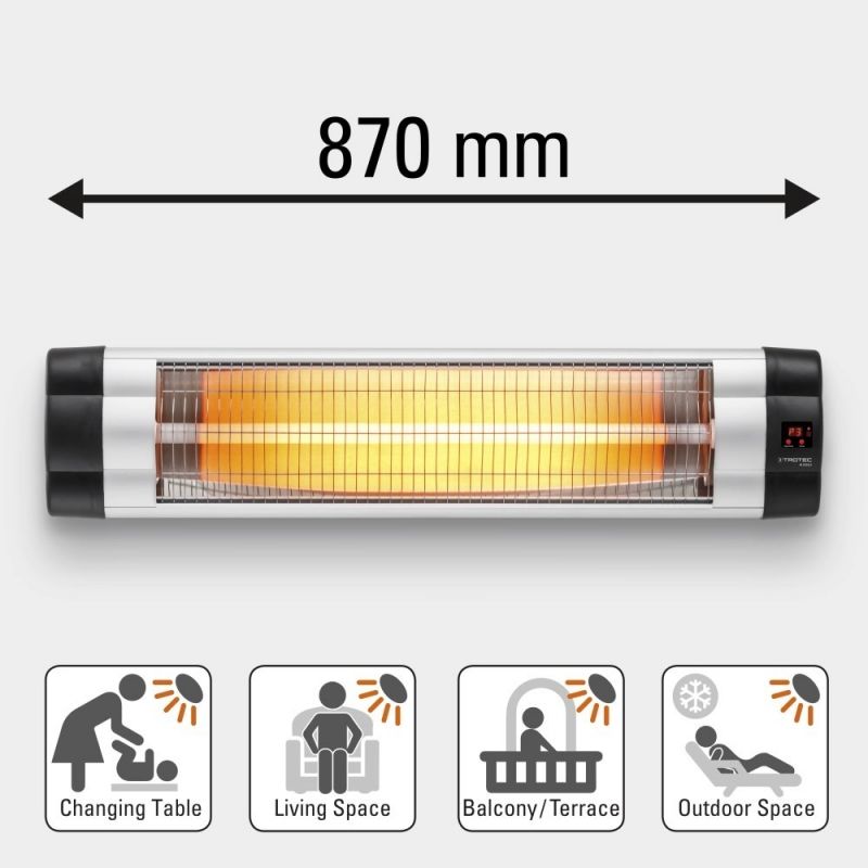 Radiator Infraroșu Trotec IR 2550 S, 2500 W, Telecomandă - imagine 7