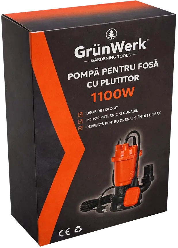 Pompa Submersibila Apa Murdara Grunwerk GW7180 1100W - imagine 5