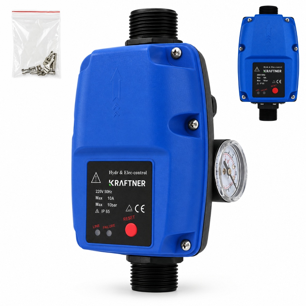 Presostat Electronic Kraftner KF-5396, 10 Bar, Racord 1 Inch
