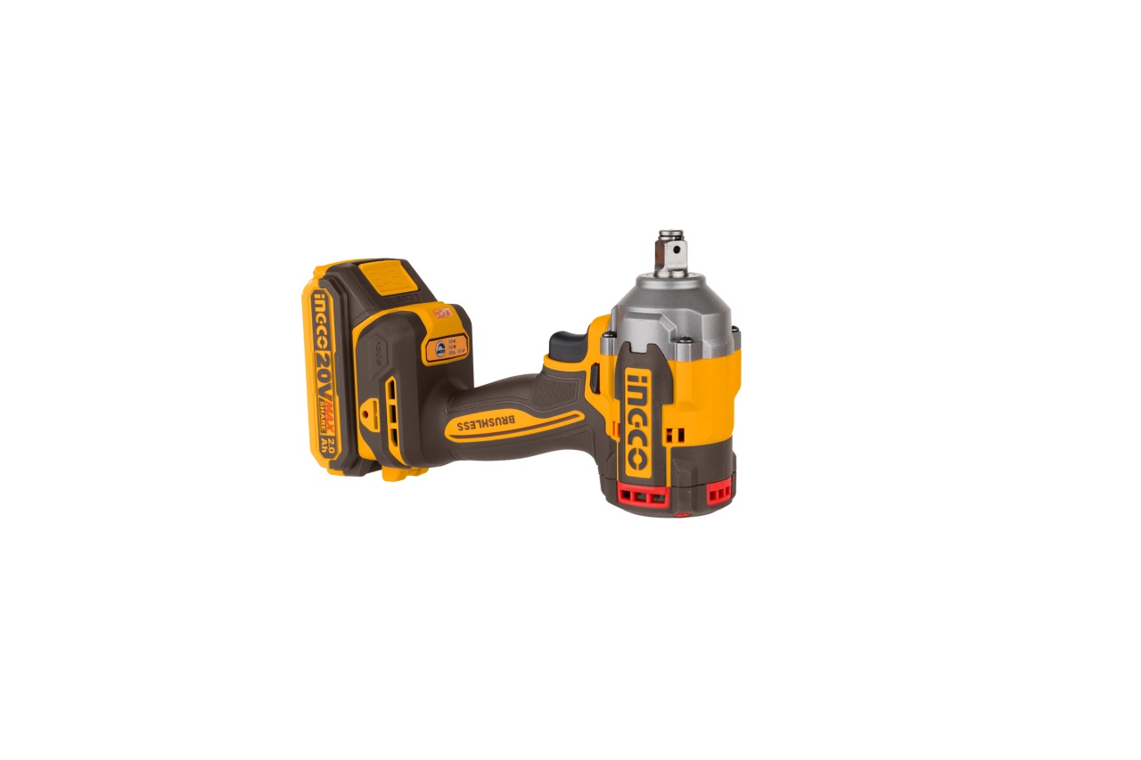 Pistol cu Impact 400Nm 20V Ingco, 2 Acumulatori - imagine 3