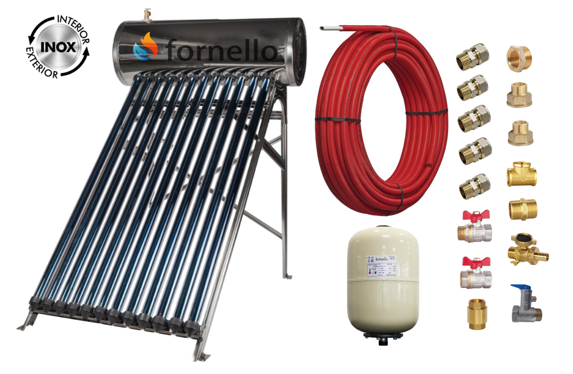 Panou Solar Fornello 12 Tuburi Vidate 109L