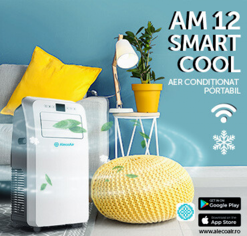 Aer Conditionat Portabil 12000 BTU AlecoAir AM12 Smart Cool - imagine 6