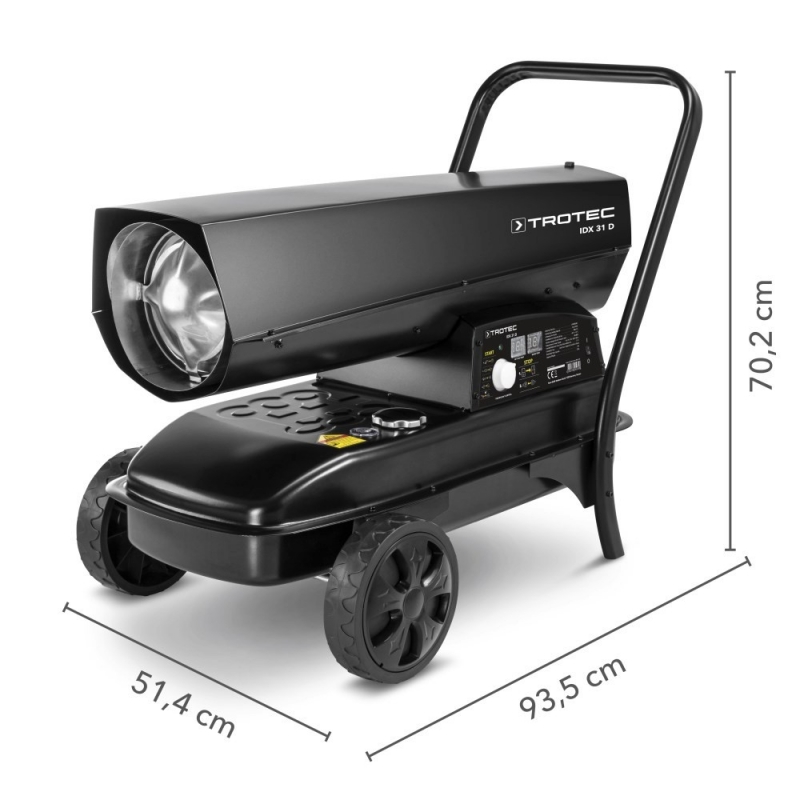 Aeroterma Trotec IDX 31 D, 30kW, 750m³/h - imagine 7