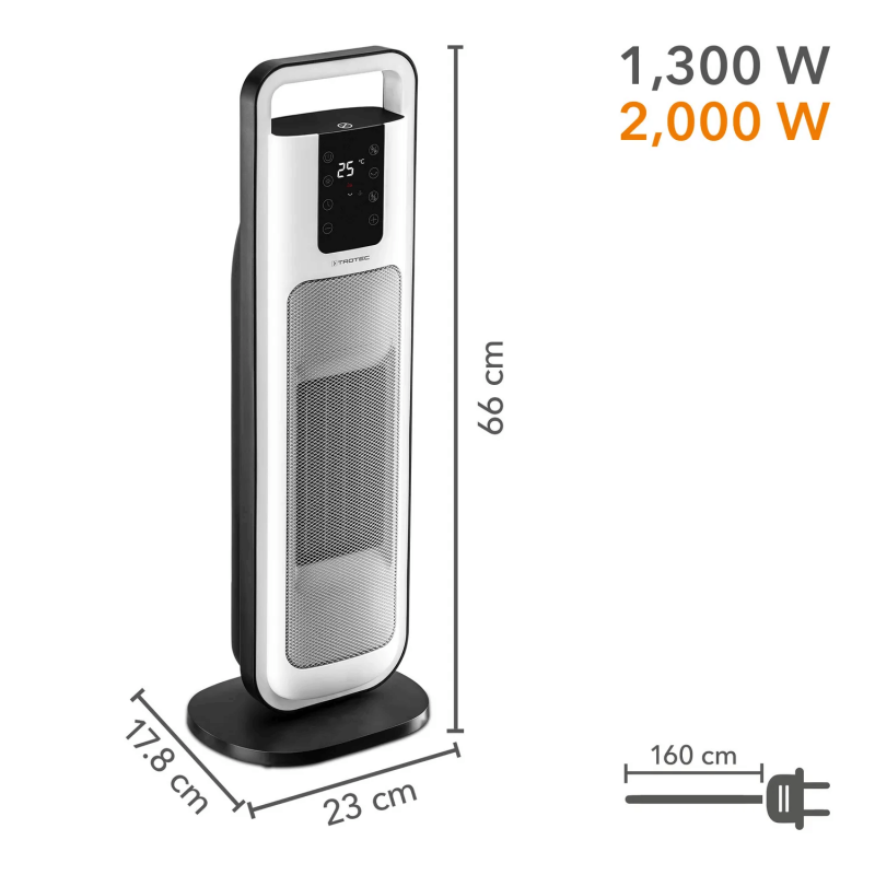 Aeroterma Trotec TFC 21 E, 2000W, 24mp - imagine 5