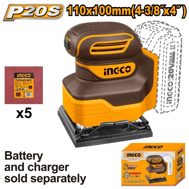 Șlefuitor Acumulator INGCO 20V, Compact și Portabil - imagine 18