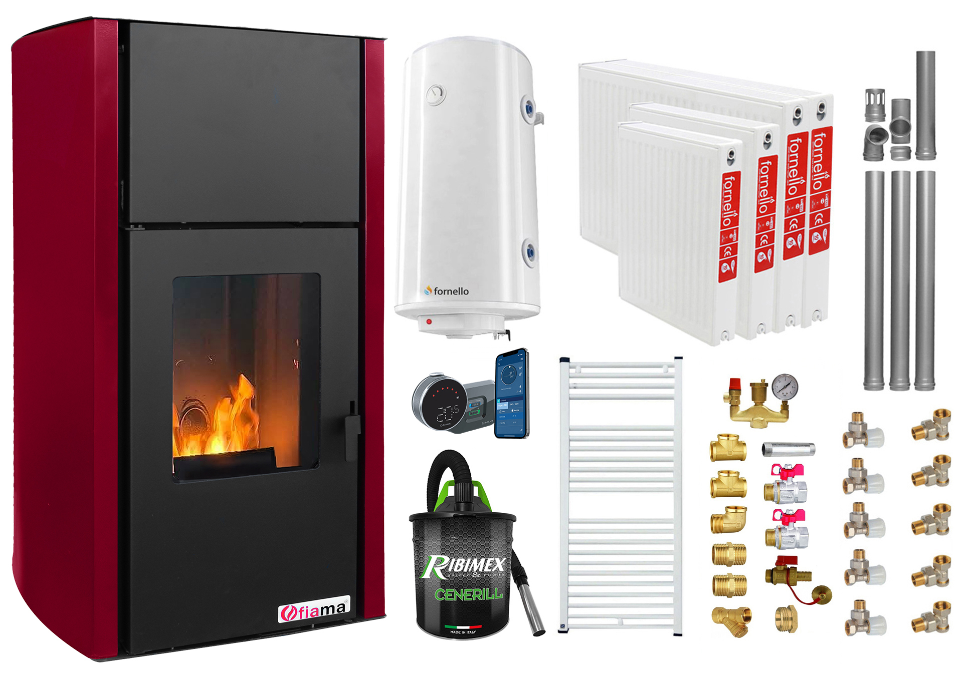 Pachet complet încălzire Fornello 25kW control remote - imagine 2