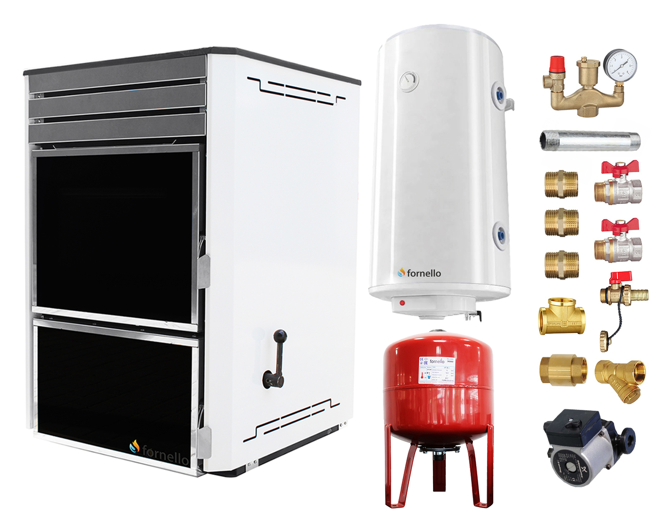 Pachet complet termosemineu Fornello Dila Eco 29kW