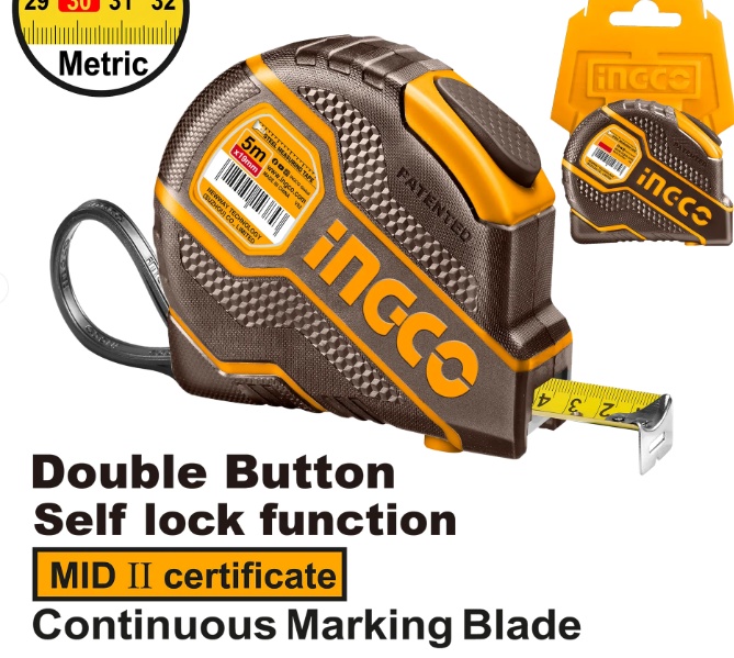 Ruleta INGCO 5m Magnetică Profesională