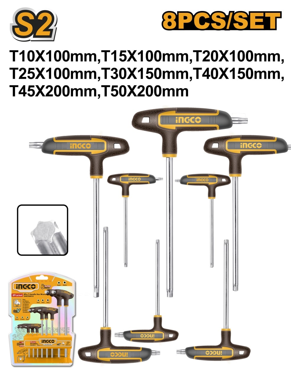 Torx in T Set 8buc