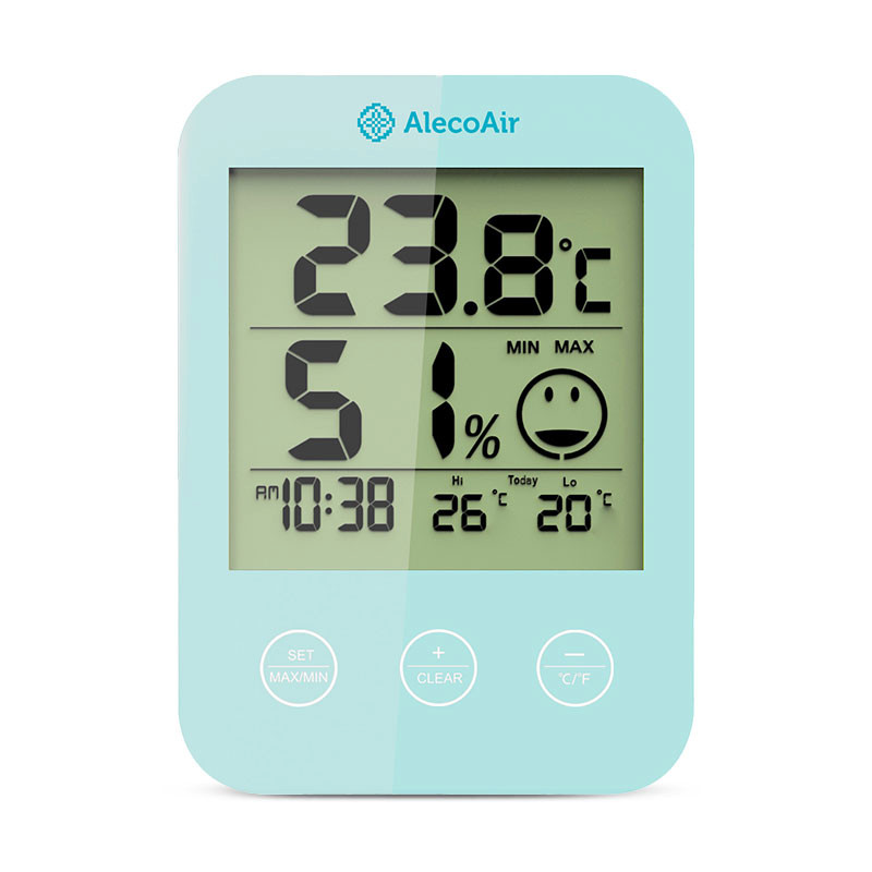 Termohigrometru AlecoAir M01 BLUE cu Diagramă de Confort