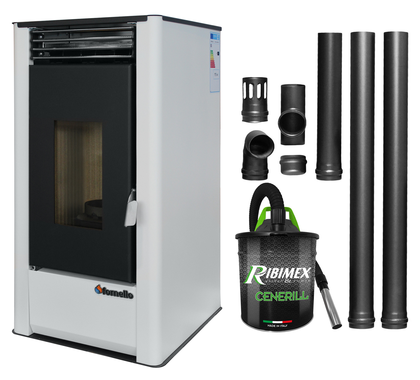 Pachet Semineu Peleti Fornello 11KW Complet