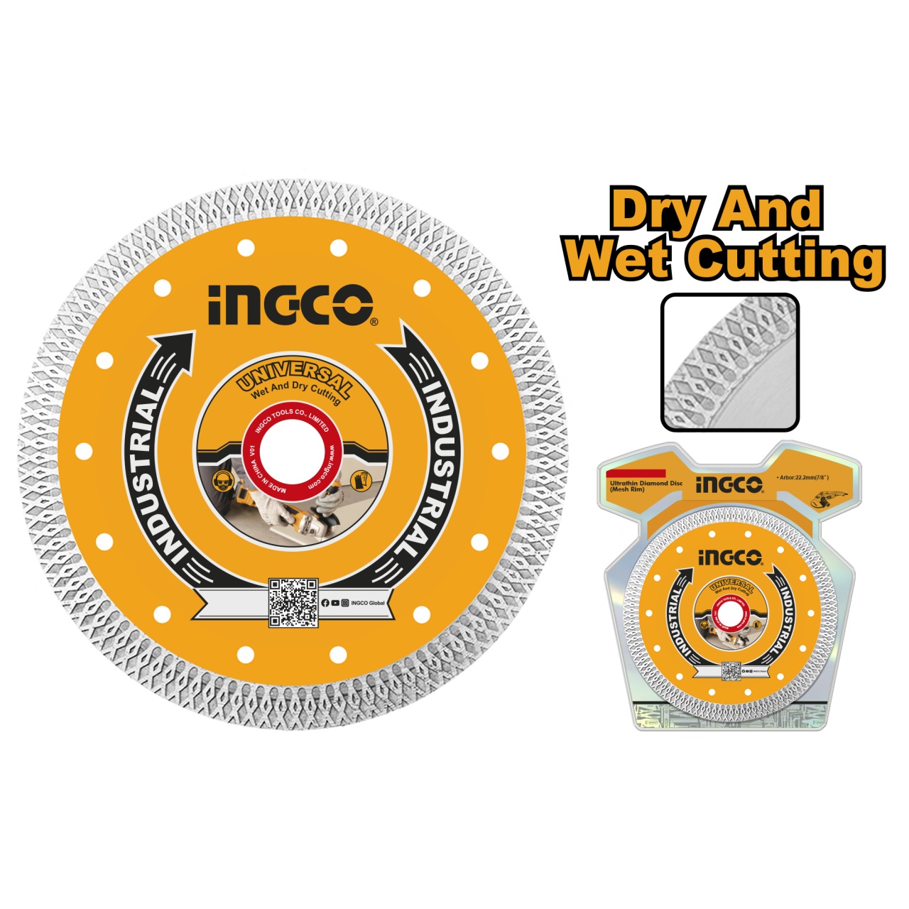 Disc Diamantat Ingco 115mm Ultra-Subtire - imagine 2