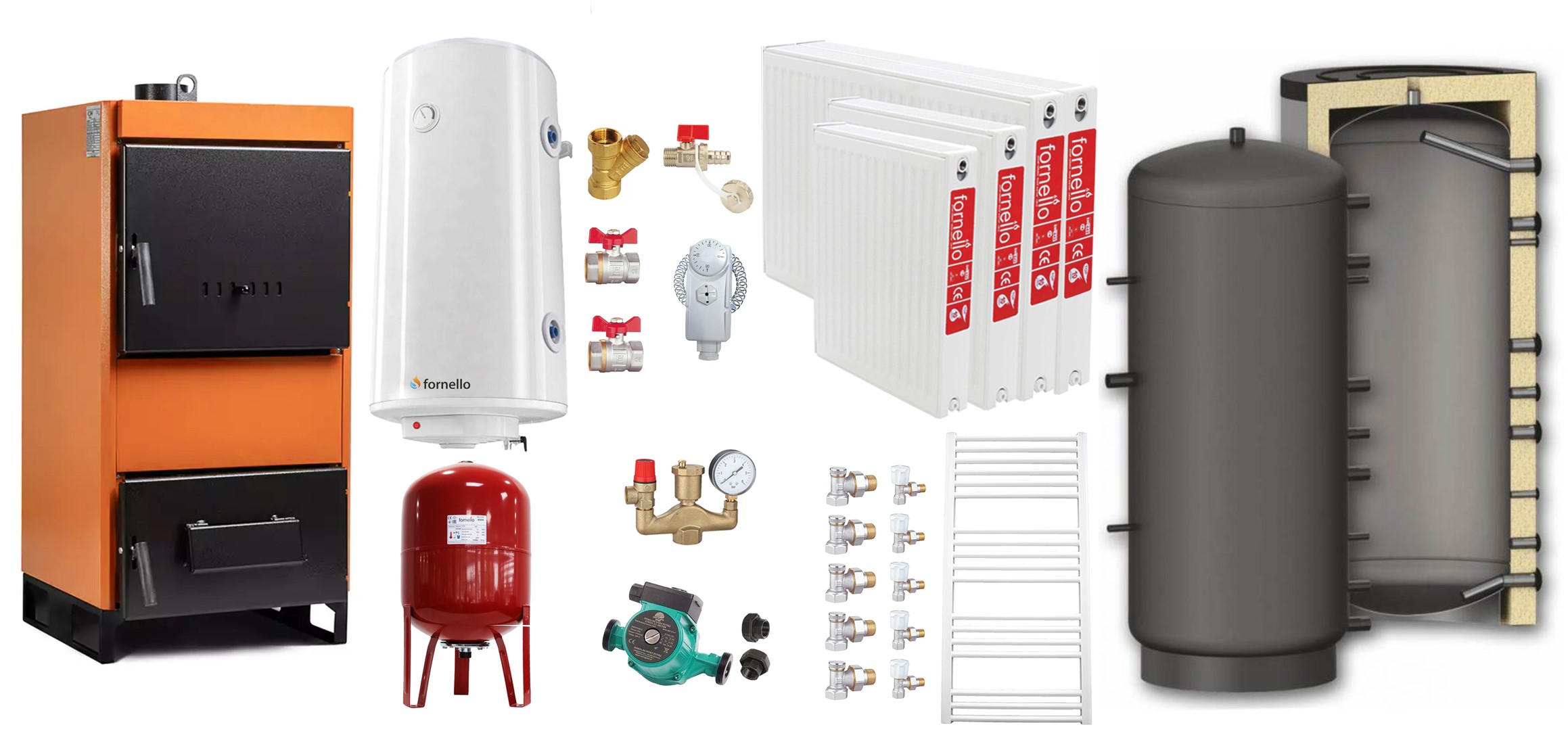 Pachet Centrală Fiama W 25 kW Complet Incălzire