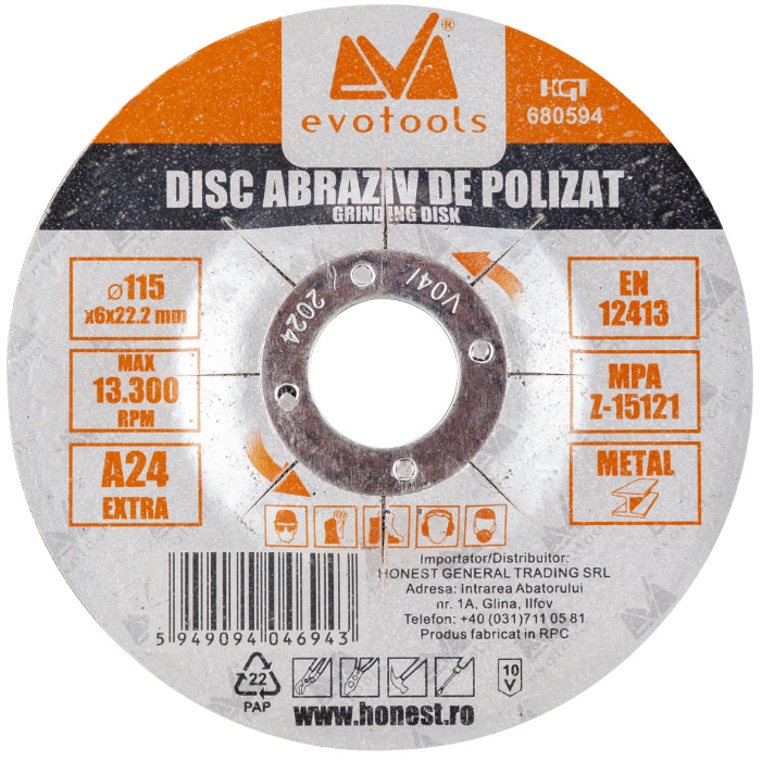 Disc Abraziv Polizor ETS 115x6mm G24