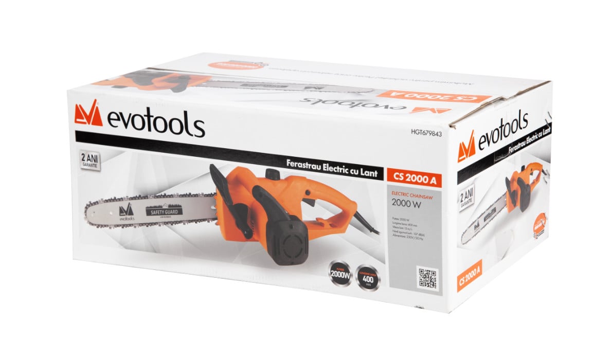 Drujba Electrica Evotools 2000W, 40cm, Ungere Auto - imagine 6