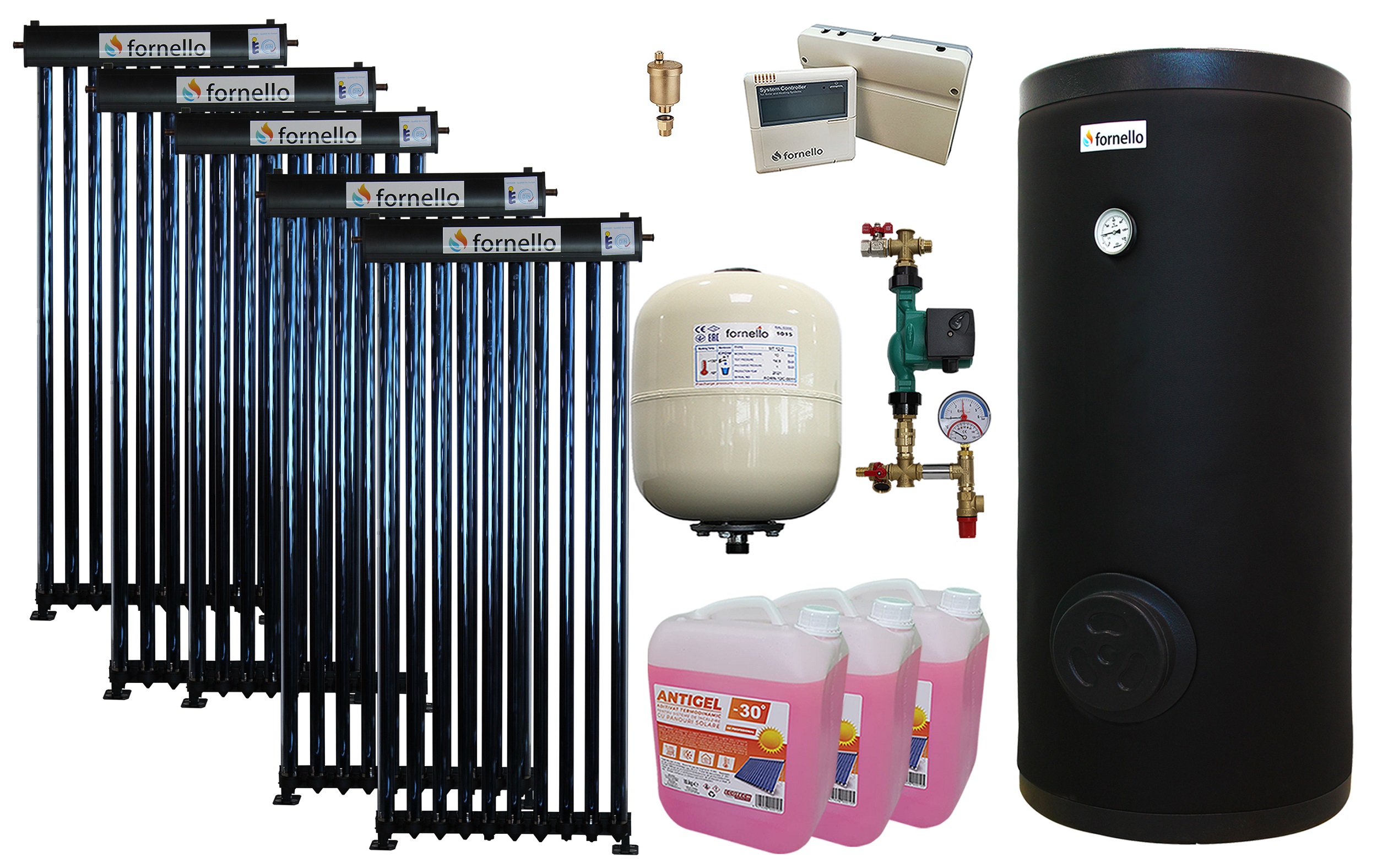 Sistem Solar Fornello 50 Tuburi - 500L Boiler