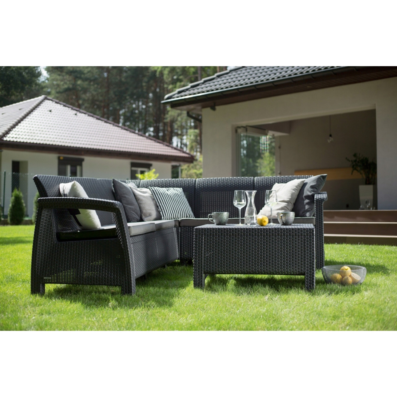 Set Gradina Coltar Corfu Relax Grafit - imagine 5