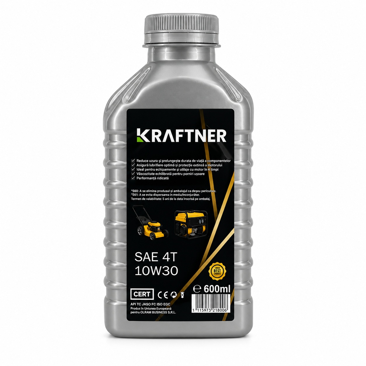 Ulei Kraftner 4T 10W-30, 0.6 ml, Motocoase și Motocultoare