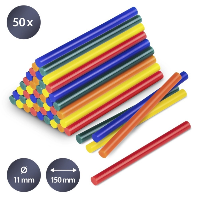 Batoane Lipici Fierbinte Colorate Trotec, 50 buc, Ø 11 mm
