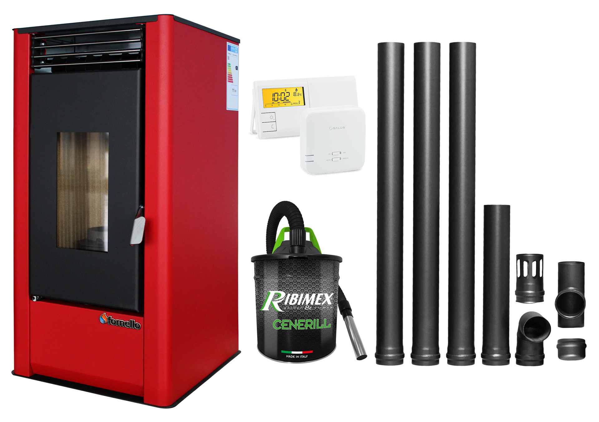 Semineu Peleti Fornello 11KW + Accesorii Complete