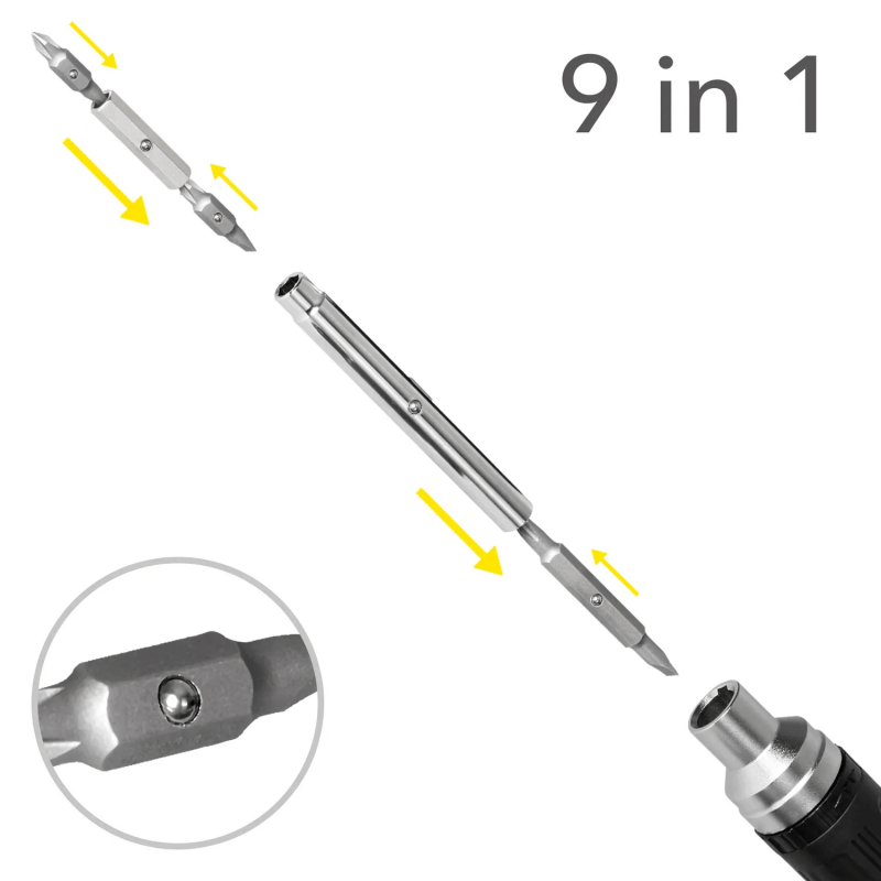 Șurubelniță cu Clichet Trotec 9-in-1, 9 Scule într-una - imagine 5