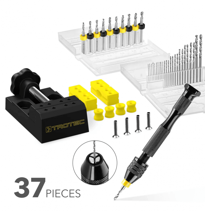 Set de găurit manual 37 bucăți Trotec cu burghie HSS - imagine 4