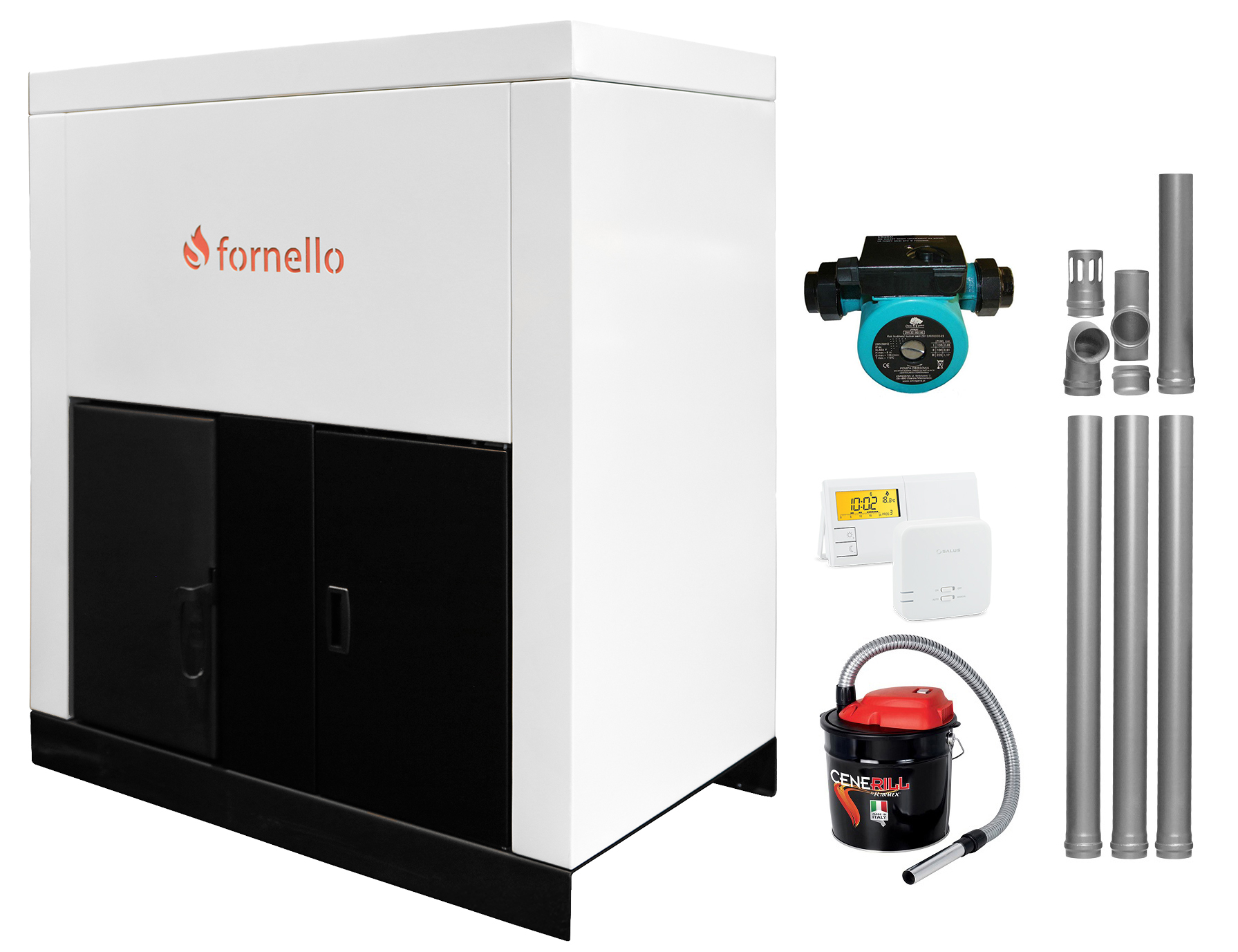 Centrala pe peleti Fornello 35 kW - autonomie sporită