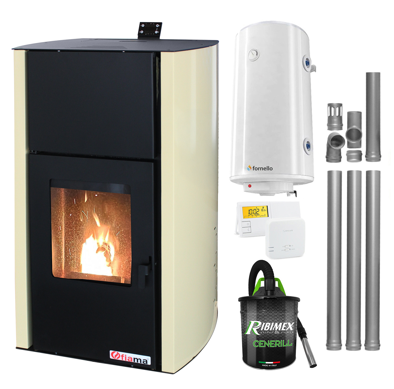 Termosemineu Fornello 25kw - Pachet Complet Incălzire