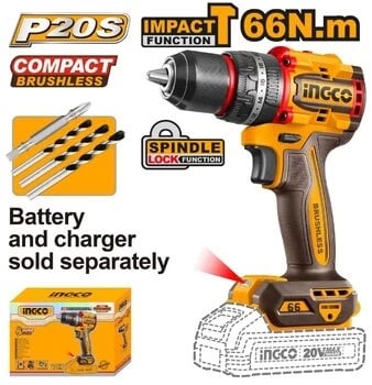 INGCO CIDLI209681 - Bormașină Impact 96Nm Brushless - imagine 8